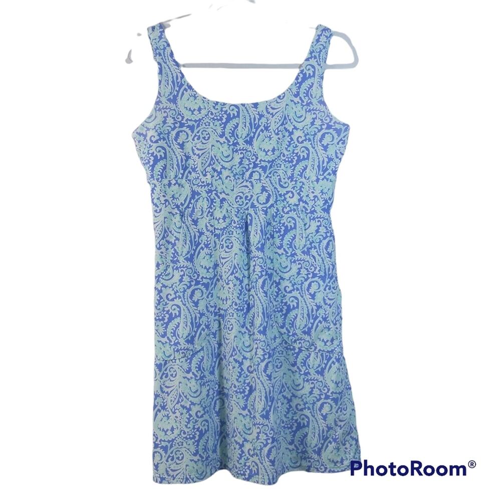 Gingy Womens Blue Paisley Print Beachy Vacation Dress Size S